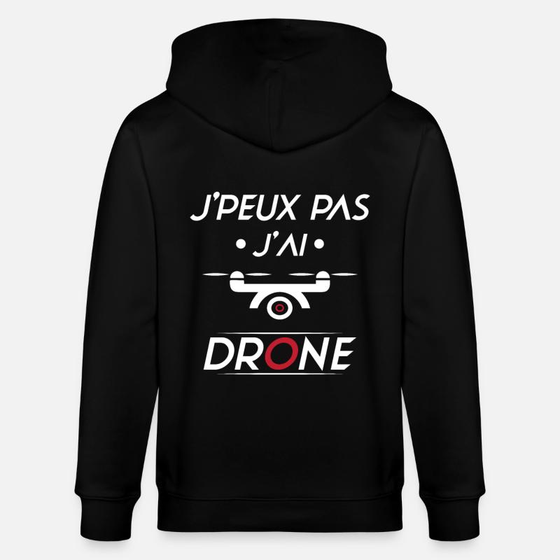 J'peux pas j'ai Drone - Veste à capuche bio CULTIVATOR Stanley/Stella Unisexe - noir