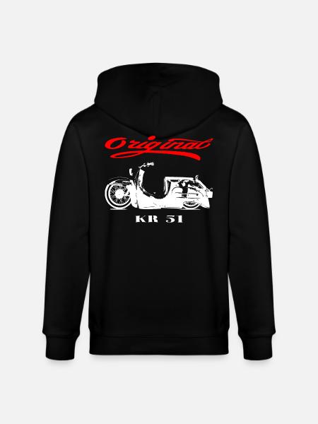 Simson Schwalbe GDR Moped - Stanley/Stella CULTIVATOR  Unisex Organic Hooded Jacket - black