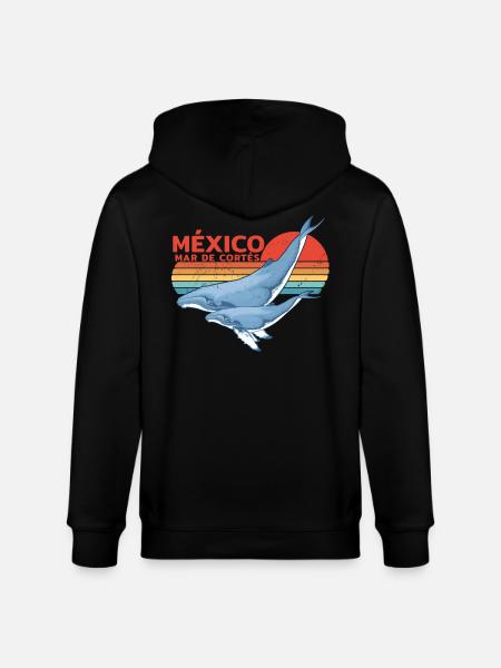 Buckelwale Mexiko - Stanley/Stella Unisex Bio-Kapuzenjacke CULTIVATOR  - Schwarz