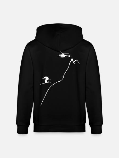 héliski, ski, freeski, héliboard - Veste à capuche bio CULTIVATOR Stanley/Stella Unisexe - noir
