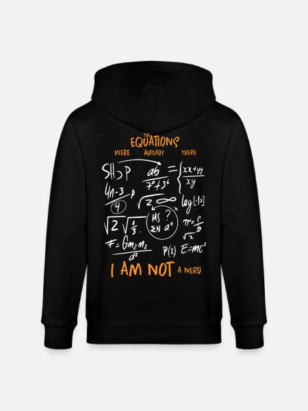 Mathematics equations - Stanley/Stella CULTIVATOR Unisex Organic Hooded Jacket - black