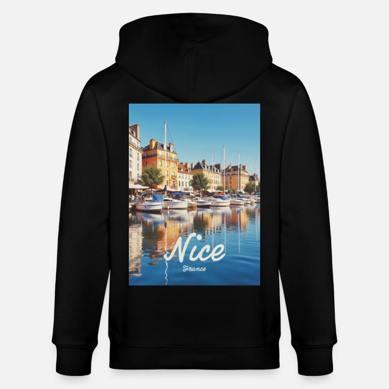 Beau port de Nice - Veste à capuche bio CULTIVATOR Stanley/Stella Unisexe - noir