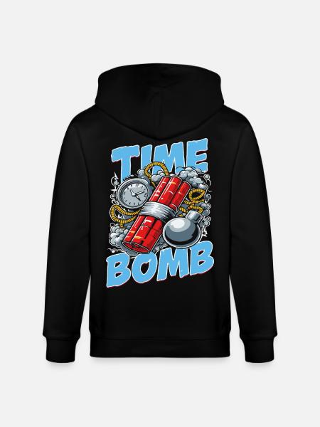 Time Bomb – Explosive Streetwear Design - Stanley/Stella CULTIVATOR Unisex Organic Hooded Jacket - black