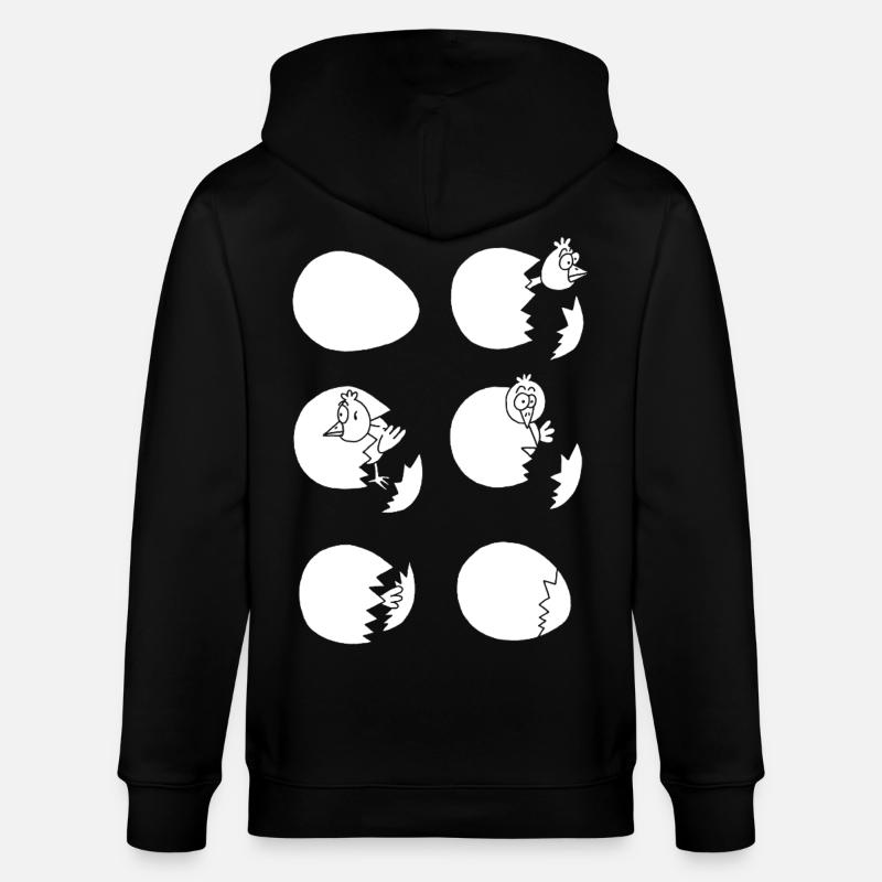 Die Welt entdecken oder nicht (weiß) - Stanley/Stella Unisex Bio-Kapuzenjacke CULTIVATOR  - Schwarz