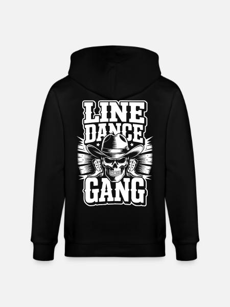 Line Dance Gang Skull Cowboy - Stanley/Stella CULTIVATOR  Unisex Organic Hooded Jacket - black