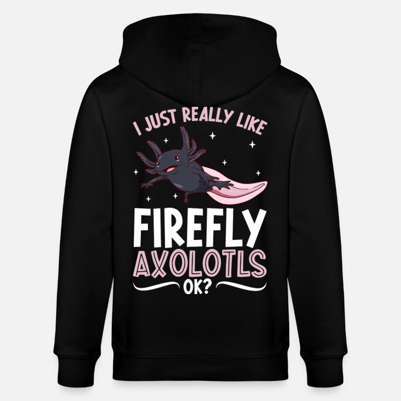 J’adore mon Luciole Axolotl - Veste à capuche bio CULTIVATOR Stanley/Stella Unisexe - noir