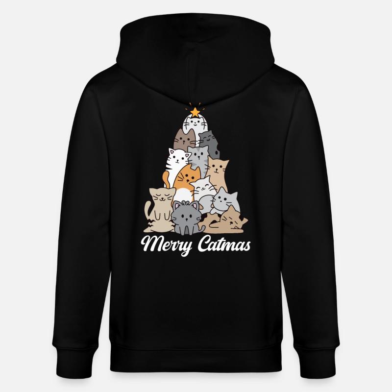 Joyeux Catmas - Veste à capuche bio CULTIVATOR Stanley/Stella Unisexe - noir