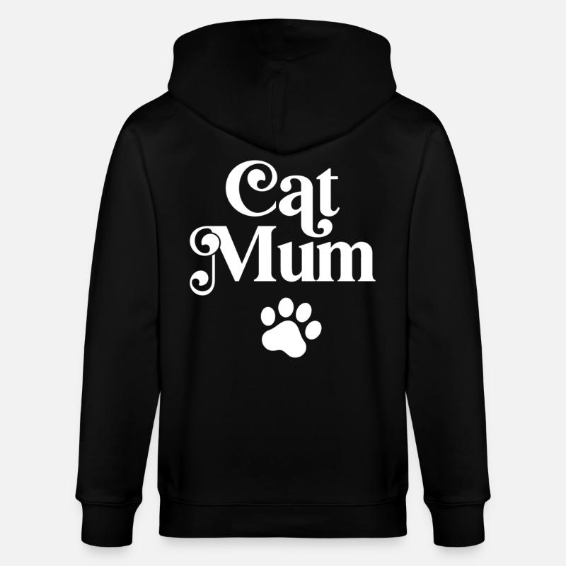 Maman chat - Veste à capuche bio CULTIVATOR Stanley/Stella Unisexe - noir
