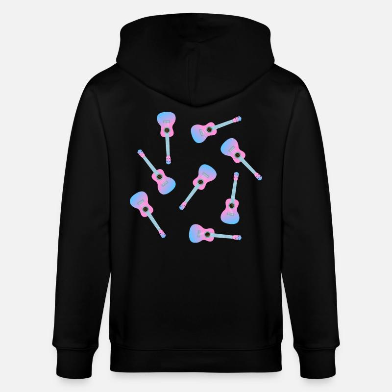 Ukulélé rose - Veste à capuche bio CULTIVATOR Stanley/Stella Unisexe - noir