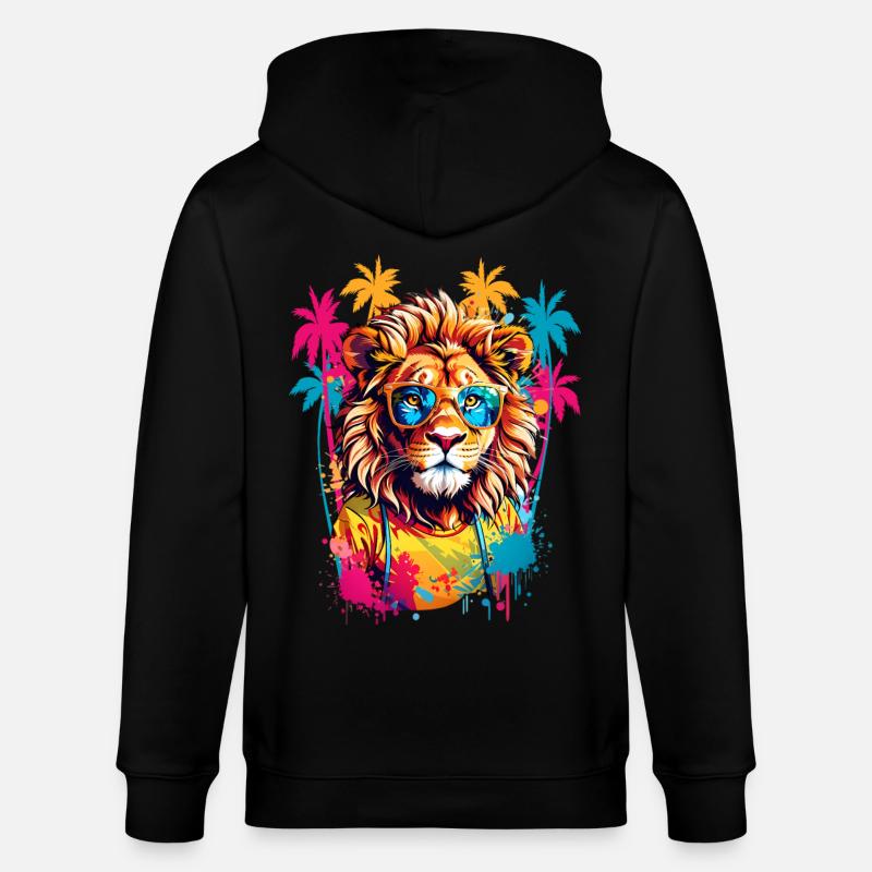 Coole Löwe - Stanley/Stella Unisex Bio-Kapuzenjacke CULTIVATOR  - Schwarz