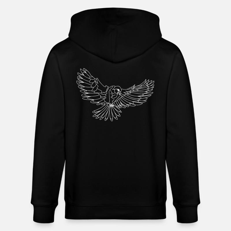 Ein Raubvogel - Stanley/Stella Unisex Bio-Kapuzenjacke CULTIVATOR  - Schwarz