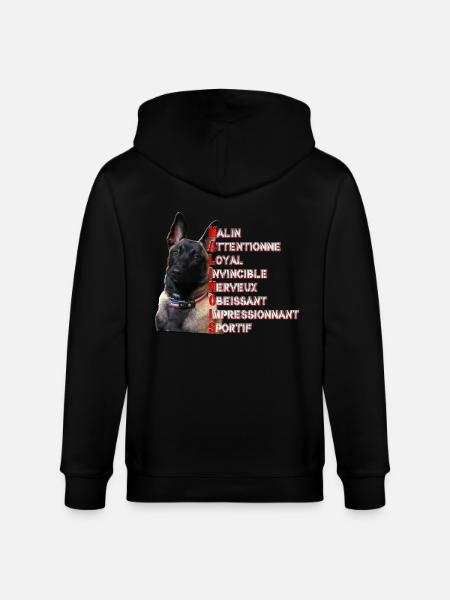 malinois - Veste à capuche bio CULTIVATOR Stanley/Stella Unisexe - noir