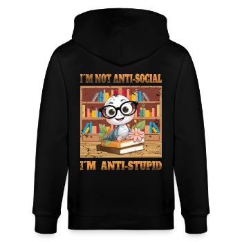 Ver intelligent - Veste à capuche bio CULTIVATOR Stanley/Stella Unisexe - noir - Dos - Anna (173cm)