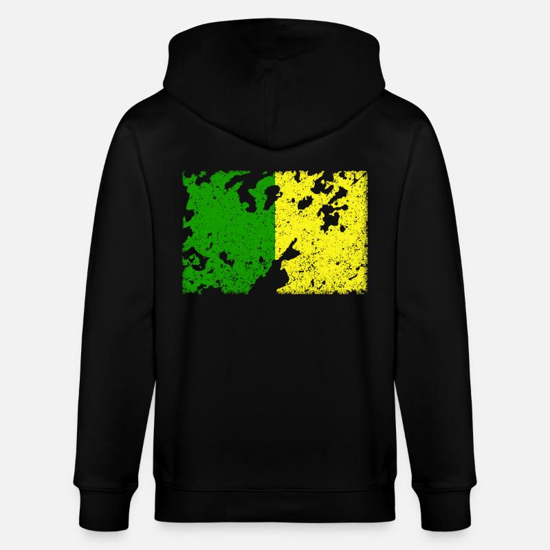 Drapeau Donegal, Leitrim et Meath - Veste à capuche bio CULTIVATOR Stanley/Stella Unisexe - noir