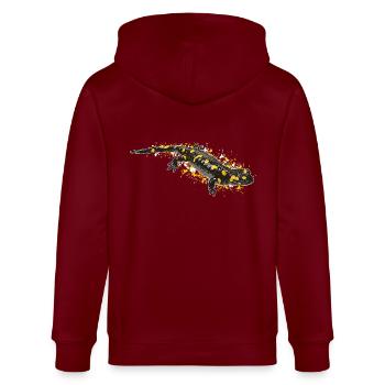 Fire Salamander Salamander - Stanley/Stella CULTIVATOR  Unisex Organic Hooded Jacket - burgundy - Back - Anna (173cm)
