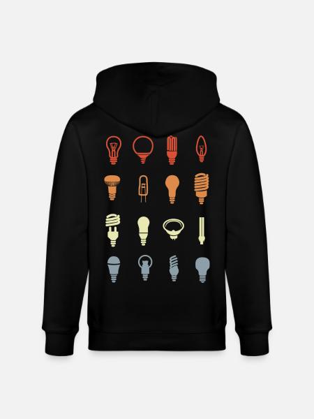 Light bulb sockets - Stanley/Stella CULTIVATOR Unisex Organic Hooded Jacket - black