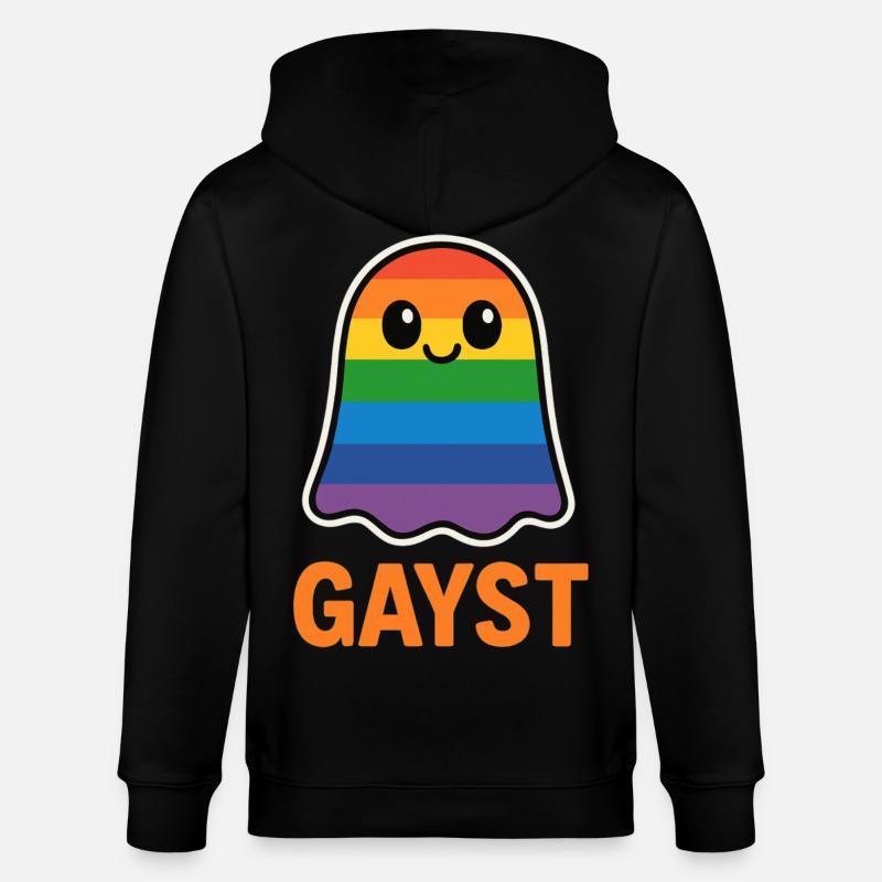 Costume d’Halloween Rainbow Ghost Pride - Veste à capuche bio CULTIVATOR Stanley/Stella Unisexe - noir