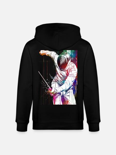 Fechtsportkunst #fencing #sport - Stanley/Stella Unisex Bio-Kapuzenjacke CULTIVATOR  - Schwarz