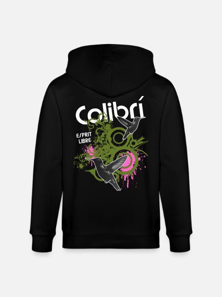 Liberté Colibris Urbains - Veste à capuche bio CULTIVATOR Stanley/Stella Unisexe - noir