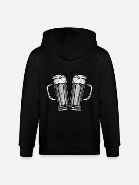 Bier Party Team - Stanley/Stella Unisex Bio-Kapuzenjacke CULTIVATOR - Schwarz