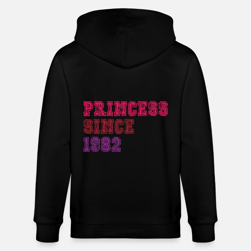 1982 Anniversaire Princesse - Veste à capuche bio CULTIVATOR Stanley/Stella Unisexe - noir