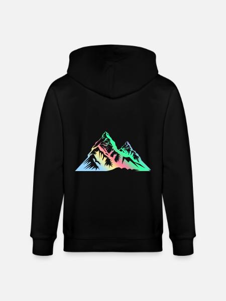 Berge Bunt Gebirge - Stanley/Stella Unisex Bio-Kapuzenjacke CULTIVATOR  - Schwarz
