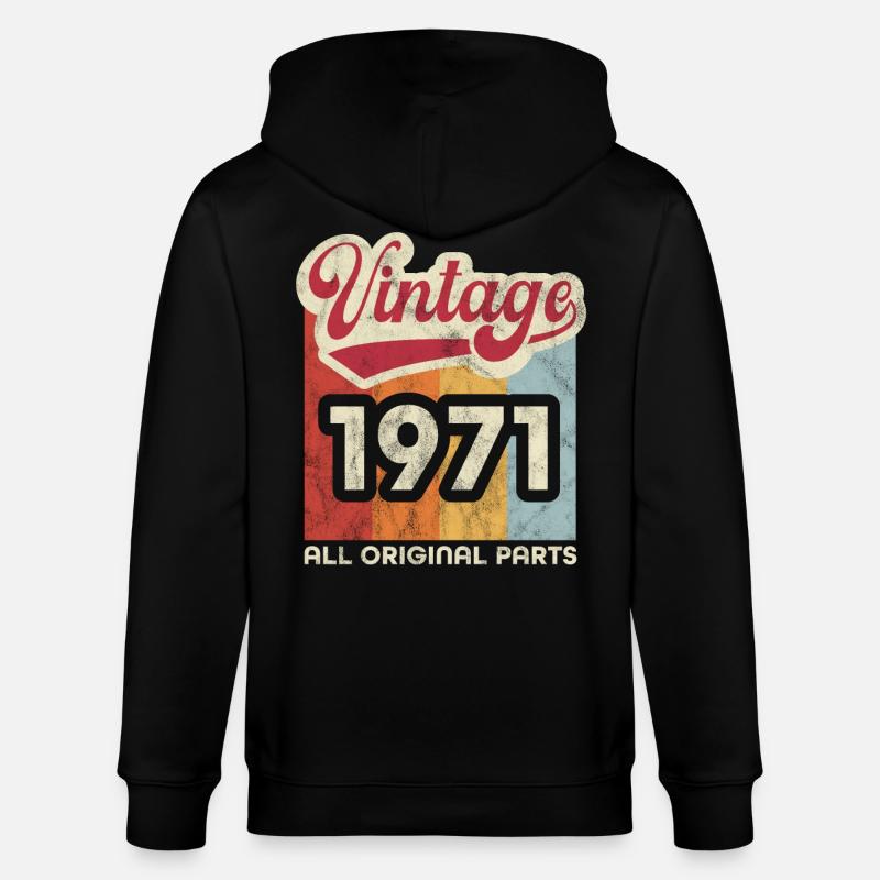 Millésime 1971 - Veste à capuche bio CULTIVATOR Stanley/Stella Unisexe - noir