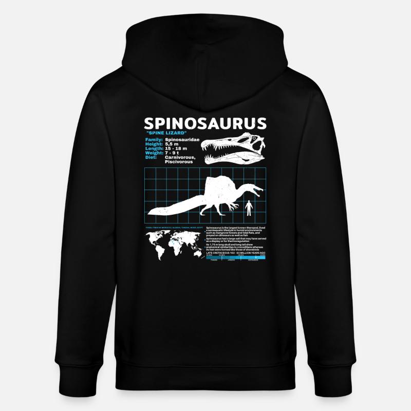 Fiche technique Spinosaurus - Veste à capuche bio CULTIVATOR Stanley/Stella Unisexe - noir