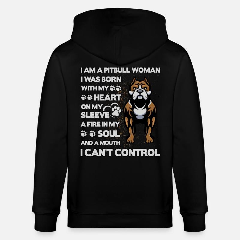 Pitbull Lustiger Spruch - Stanley/Stella Unisex Bio-Kapuzenjacke CULTIVATOR - Schwarz