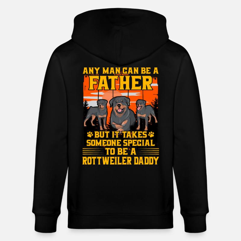Rottweiler Daddy - Stanley/Stella Unisex Bio-Kapuzenjacke CULTIVATOR  - Schwarz
