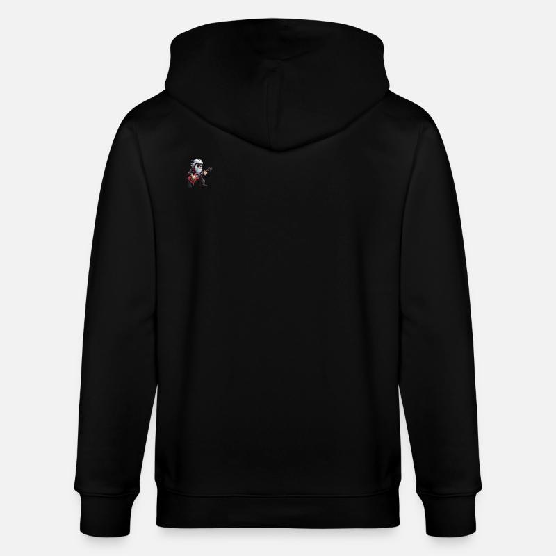 Weihnachtsmann Gitarre Santa - Stanley/Stella Unisex Bio-Kapuzenjacke CULTIVATOR  - Schwarz