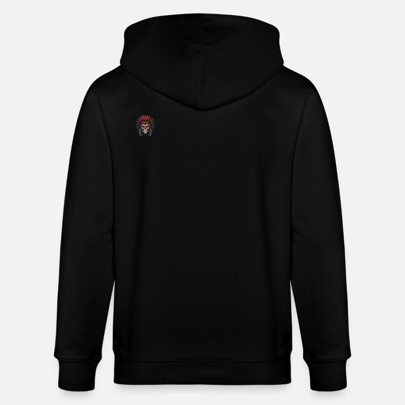 Crâne de chef indien Apache - Veste à capuche bio CULTIVATOR Stanley/Stella Unisexe - noir