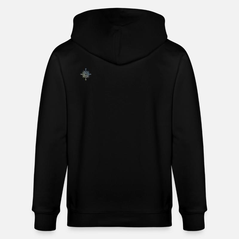 Kompass Symbol - Stanley/Stella Unisex Bio-Kapuzenjacke CULTIVATOR  - Schwarz