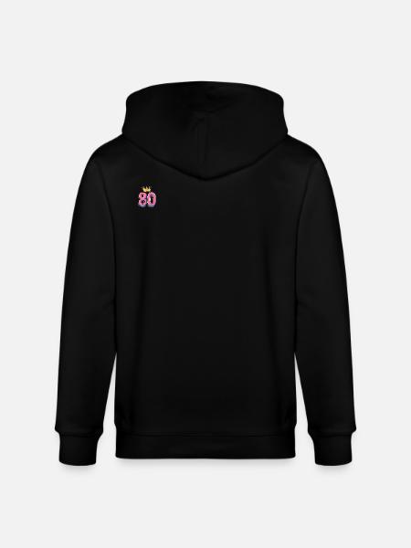 80 Number Leotard Crown - Stanley/Stella CULTIVATOR  Unisex Organic Hooded Jacket - black