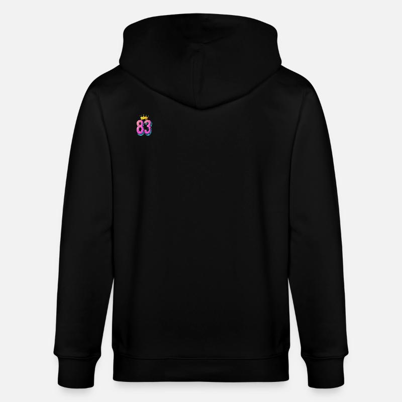 83 Numéro Jersey Couronne - Veste à capuche bio CULTIVATOR Stanley/Stella Unisexe - noir