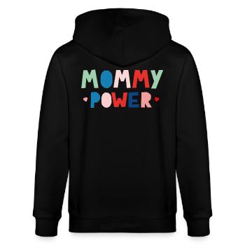 Mommy Power - Stanley/Stella CULTIVATOR  Unisex Organic Hooded Jacket - black - Back - Anna (173cm)