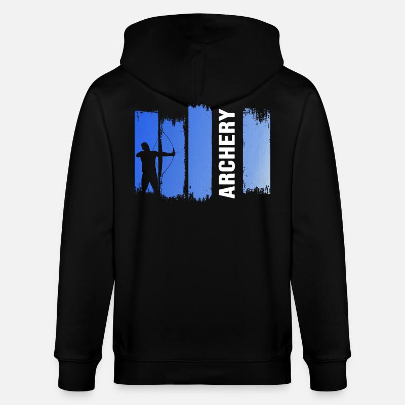 Bogensport Bogen "archery" Bogenparcours - Stanley/Stella Unisex Bio-Kapuzenjacke CULTIVATOR  - Schwarz