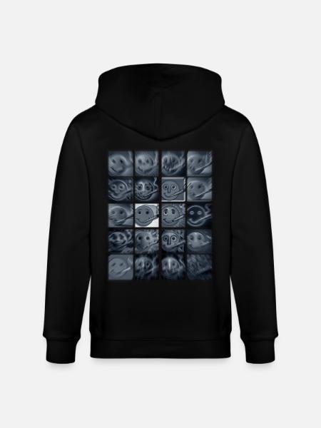 Smoking faces - Stanley/Stella CULTIVATOR Unisex Organic Hooded Jacket - black