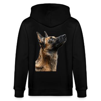 Malinois belge - Veste à capuche bio CULTIVATOR Stanley/Stella Unisexe - noir - Dos - Anna (173cm)