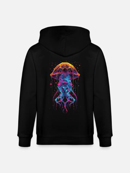Qualle - Stanley/Stella Unisex Bio-Kapuzenjacke CULTIVATOR - Schwarz