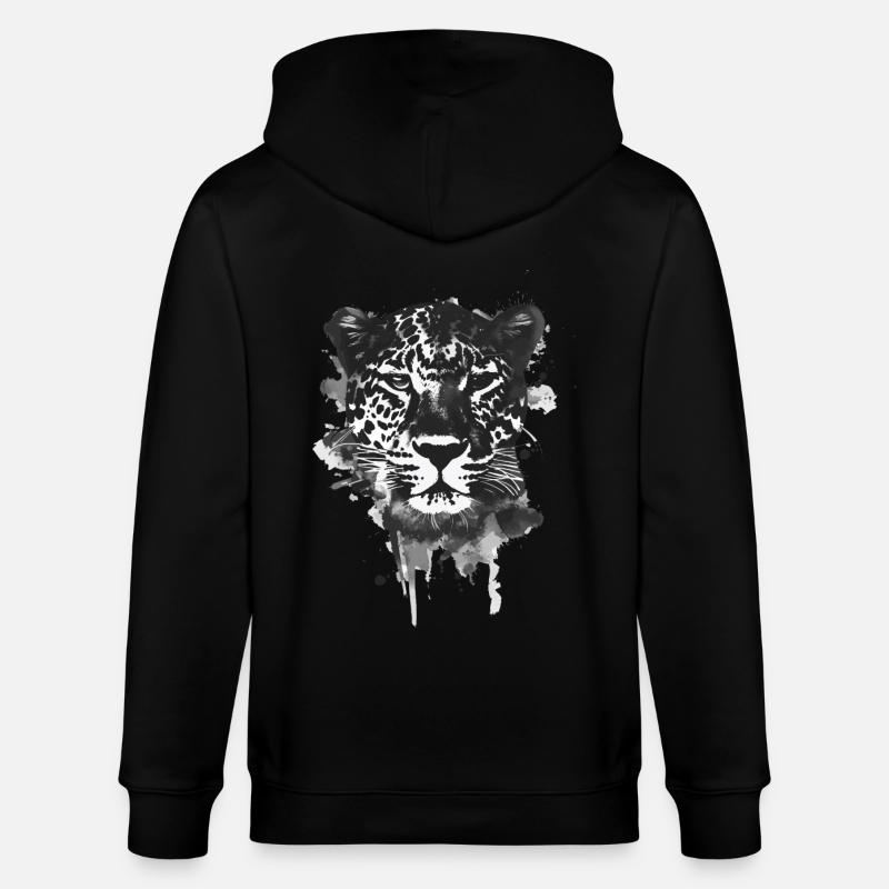 Léopard - Veste à capuche bio CULTIVATOR Stanley/Stella Unisexe - noir