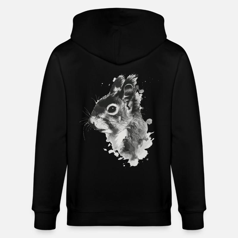 Écureuil - Veste à capuche bio CULTIVATOR Stanley/Stella Unisexe - noir