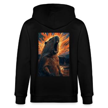 Wasserschwein - Stanley/Stella Unisex Bio-Kapuzenjacke CULTIVATOR  - Schwarz - Hinten - Anna (173cm)