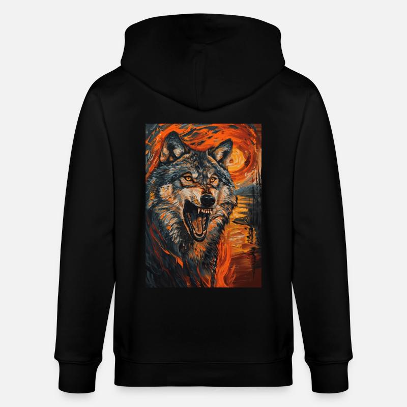 Wolf - Stanley/Stella Unisex Bio-Kapuzenjacke CULTIVATOR  - Schwarz