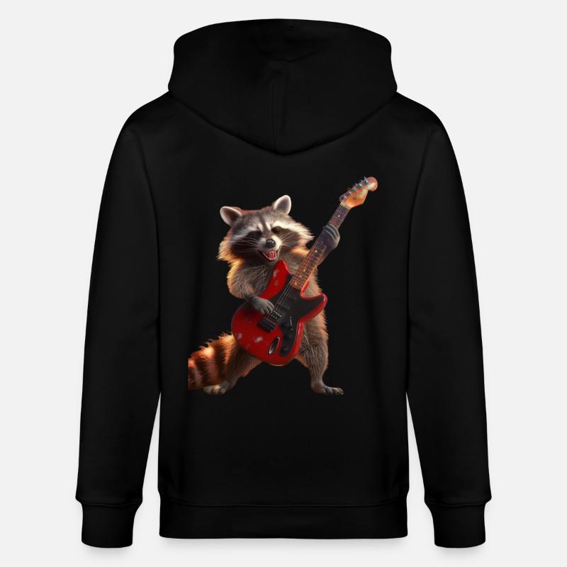 Waschbär - Stanley/Stella Unisex Bio-Kapuzenjacke CULTIVATOR  - Schwarz