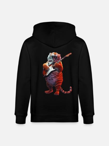 Tiger - Stanley/Stella CULTIVATOR Unisex Organic Hooded Jacket - black