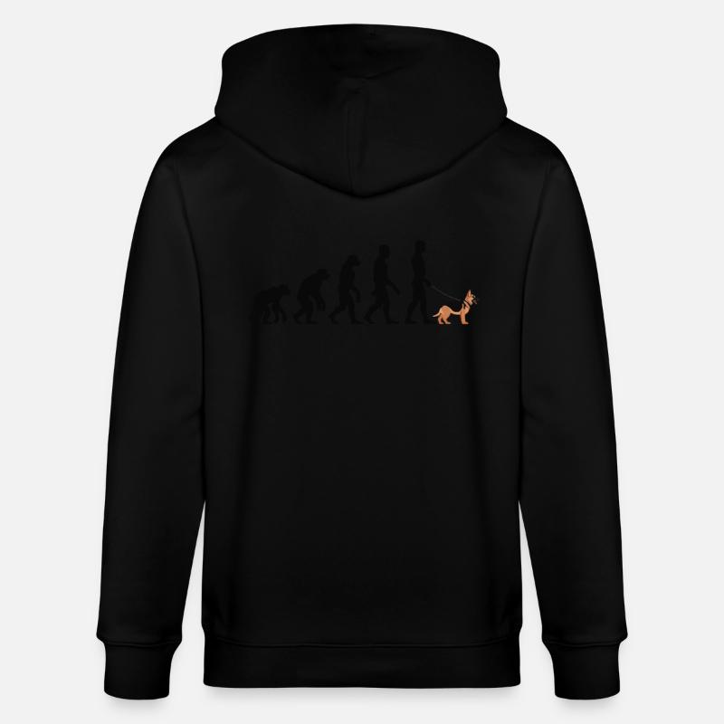 Deutscher Schäferhund - Stanley/Stella Unisex Bio-Kapuzenjacke CULTIVATOR  - Schwarz
