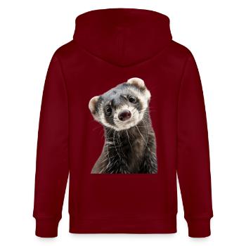 Furet - Veste à capuche bio CULTIVATOR Stanley/Stella Unisexe - bordeaux - Dos - Anna (173cm)