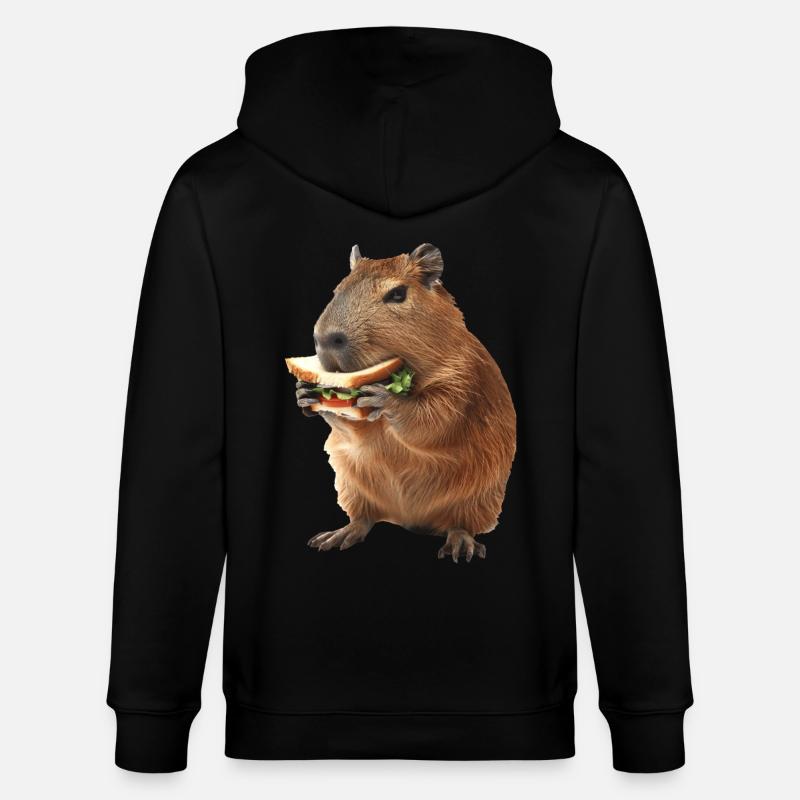 Capybara - Veste à capuche bio CULTIVATOR Stanley/Stella Unisexe - noir