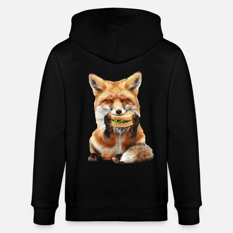 Fuchs - Stanley/Stella Unisex Bio-Kapuzenjacke CULTIVATOR - Schwarz